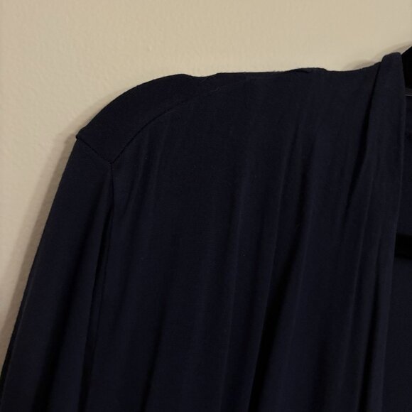 Lane Bryant Women SZ 14/16 Navy Blue Open Front Lightweight Cardigan Top - Picture 5 of 9
